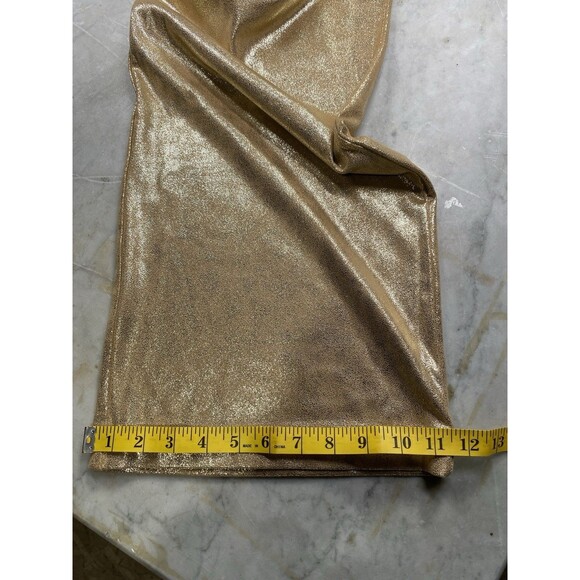 Soft Surroundings Boot Cut Leggings Women’s 2X Metallic Gold Stretchy Holiday - Picture 8 of 10